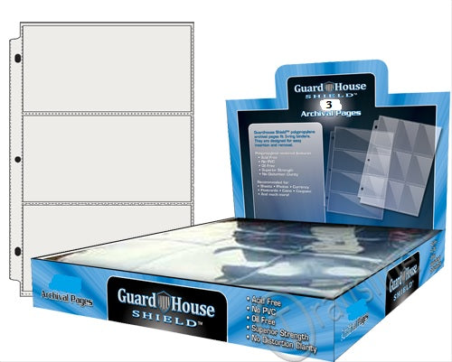 THREE Pocket Page - GUARDHOUSE Storage Pages Stamp Card Photo