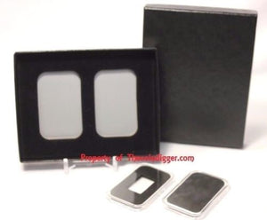 Air-tite Coin Holder Black Velvet Display Gold Bar Insert Storage Case Paper Box