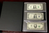 BCW Currency Banknote Portfolio Album 3 Pocket BLACK Holds 30 Bills Holder Book