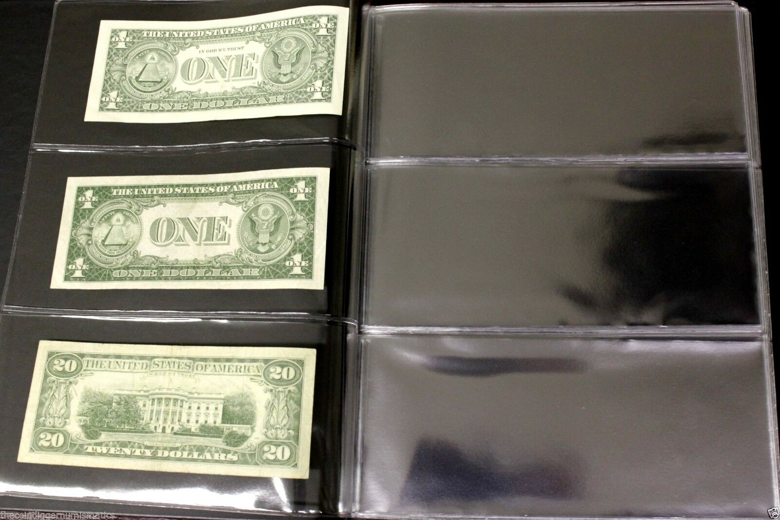 Burgundy Currency Portfolio Banknote Holder Album Folder Case Armored ...