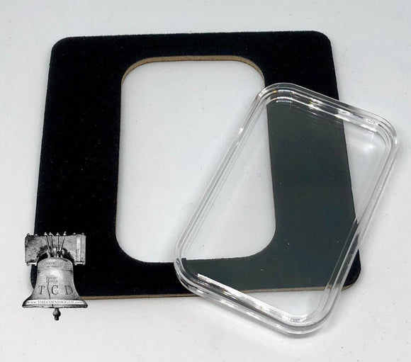 Air-tite Coin Holder Black Velvet Display Card Insert + Silver Gold Bar Capsule Case