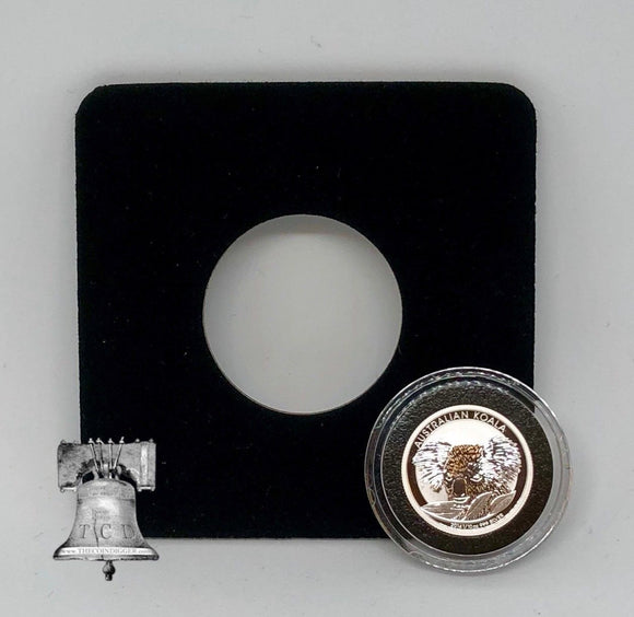 Air-tite Coin Holder Black Velvet Display Card Insert + Model A Capsule Case 10-19mm