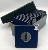 Air-tite Storage Box + 20 Coin Holder Blue Velvet Display Card Case + Model A Capsule