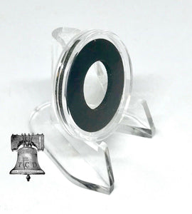 Air-tite Coin Holder Capsule Model A Black White Ring 10-19mm Case + Clear Stand