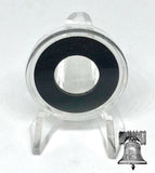 Air-tite Coin Holder Capsule Model A Black White Ring 10-19mm Case + Clear Stand
