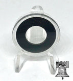 Air-tite Coin Holder Capsule Model A Black White Ring 10-19mm Case + Clear Stand