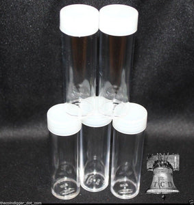 BCW Coin Holder Tube Plastic Storage Tubes Screw Cap
