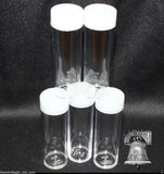 Assorted Coin Holder Tube Round BCW Clear Plastic Penny to Half Dollar Tubes 5 Sizes