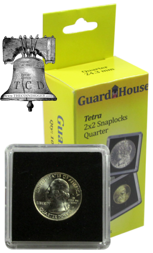 Guardhouse Tetra Capsule Case 2x2 Coin Holder Snap Lock 9 US Mint